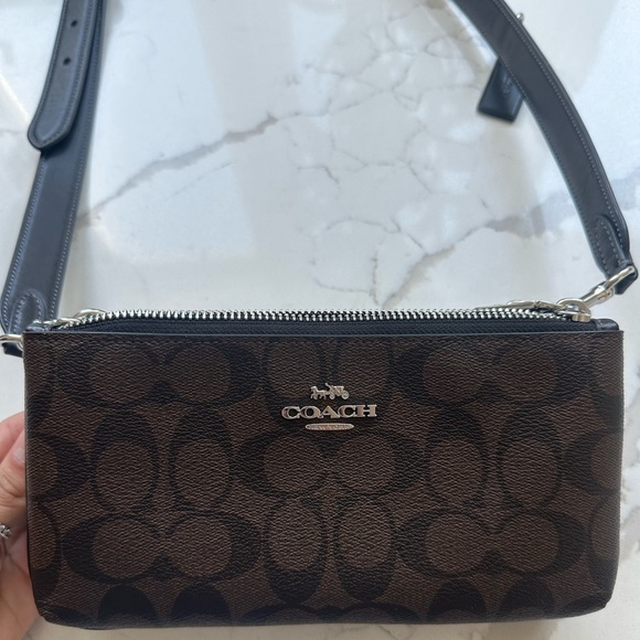 Double Zip Crossbody In Signature Canvas crossbody - Picture 1 of 13